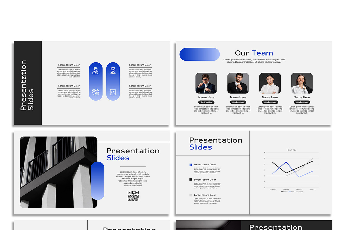 Minimalist Blue PowerPoint Template, a Presentation Template by SKY CREATION (Photo 4 of 6)