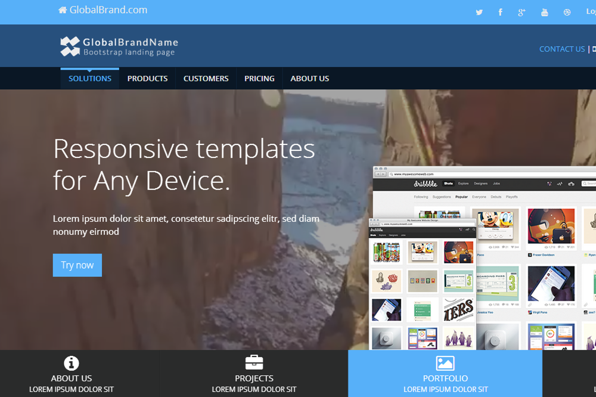 Corporate Bootstrap 3 dark edition, a Templates & Theme by Bootstraptor (Photo 2 of 5)