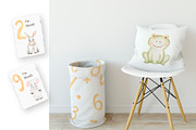 Watercolor Animal Numbers Set, an Animal Illustration by MayaNavits (Thumbnail 7 of 8)