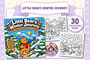 Bear Winter Journey Coloring Book