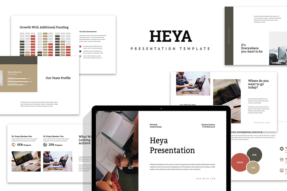 Heya : Multipurposes Powerpoint, a Presentation Template by Punkl Camp (Photo 1 of 9)