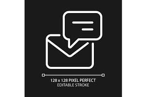 Speech bubble with envelope, an Icon by IMG Visuals
