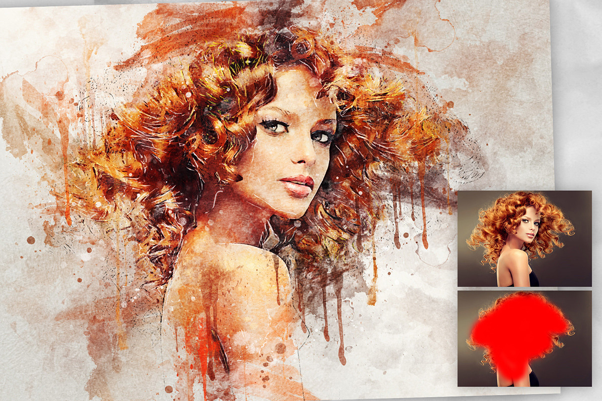 SplatterWatercolor2 Photoshop Action, an Action Add-On by GorynArt (Photo 5 of 27)