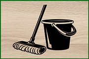 12 Cleaning Tool Silhouette Set, an Illustration by BIPLOB EXPERT (Thumbnail 4 of 4)