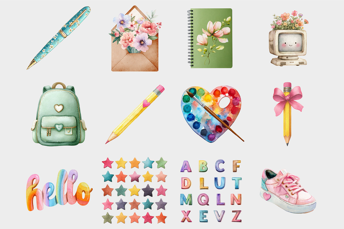 Back To School Clipart, a Seasonal Illustration by Design Market (Photo 4 of 5)