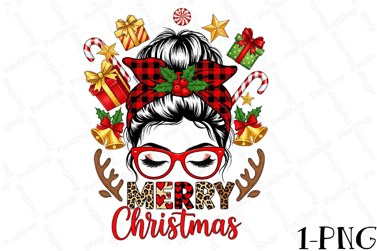 Merry Christmas Png, Sublimation Des, an Illustration by DreamPrint404 (Photo 1 of 8)
