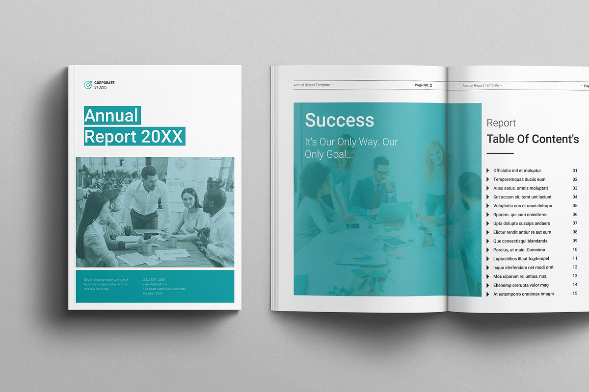 Annual Report Template, a Brochure Template by MassiveCreator (Photo 1 of 8)