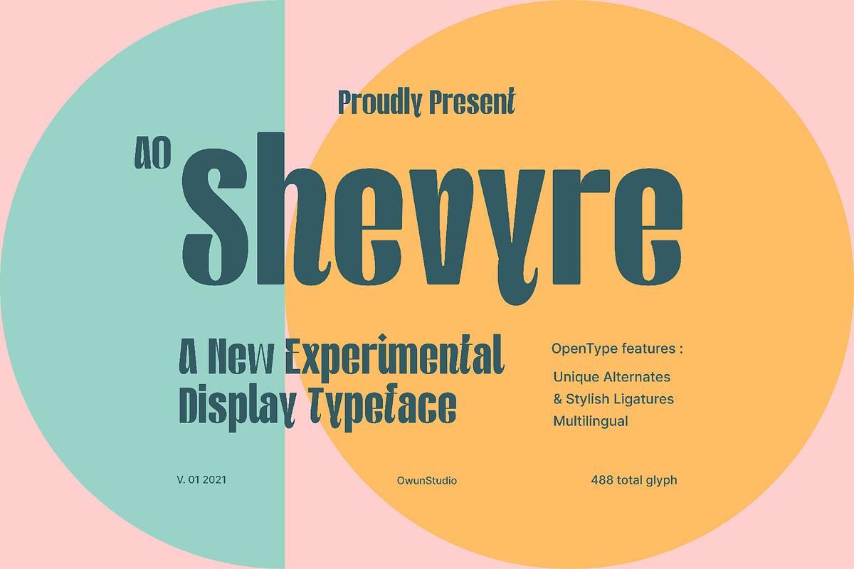 AO Shevyre - Display typeface, a Font by OwunStudio (Photo 1 of 15)