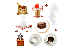 Coffee Icons And Elements