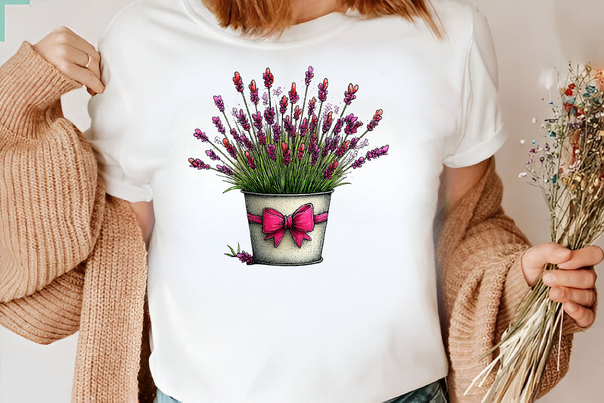 Spring Flower Bucket Sublimation Cli, an Illustration by CreationArt (Photo 3 of 7)