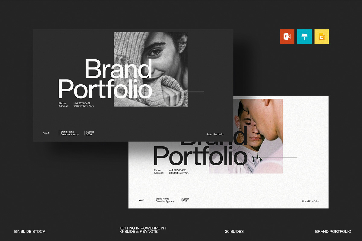 Brand Portfolio Template, a Presentation Template by SlideStock (Photo 2 of 9)