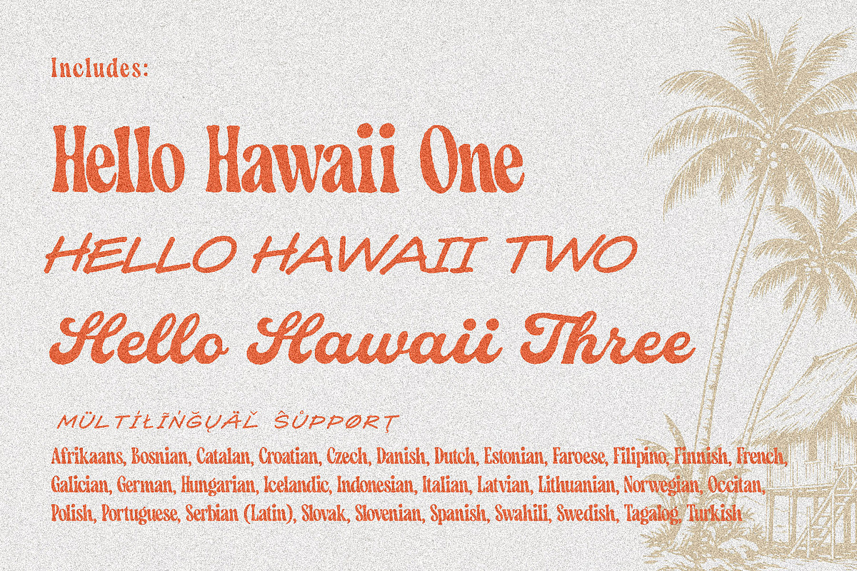Hello Hawaii Retro Surf Font Trio, a Handwritten Font by AndrewPixelType (Photo 18 of 18)