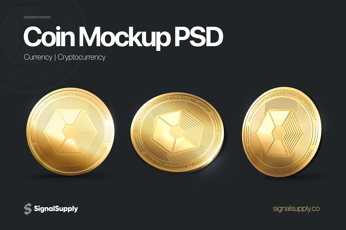 Coin Mockup PSD, a Mockup by SignalSupply