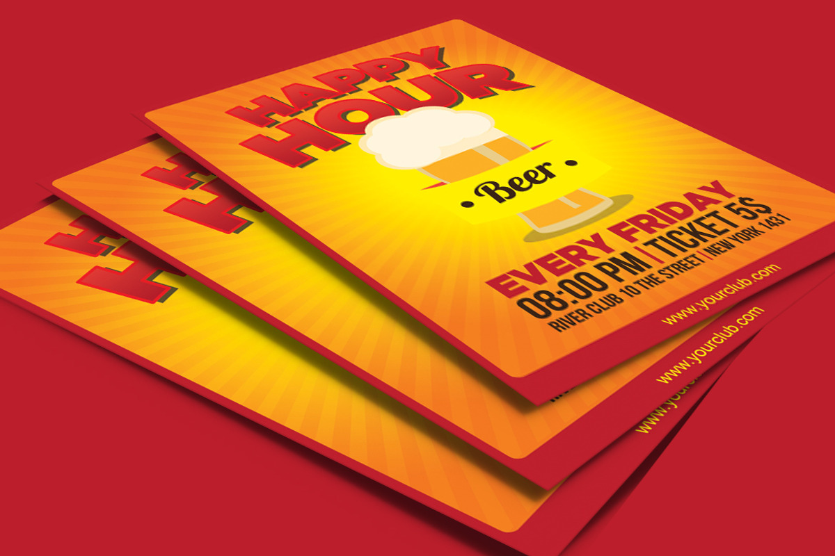 Happy Hour Beer Flyer, a Flyer Template by Muhamad Iqbal hidayat (Photo 3 of 3)