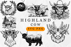 Highland Cow SVG