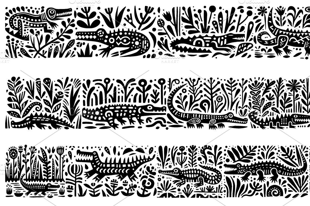Vintage Animals and Fish Folk Art, an Illustration by devastd (Photo 28 of 30)