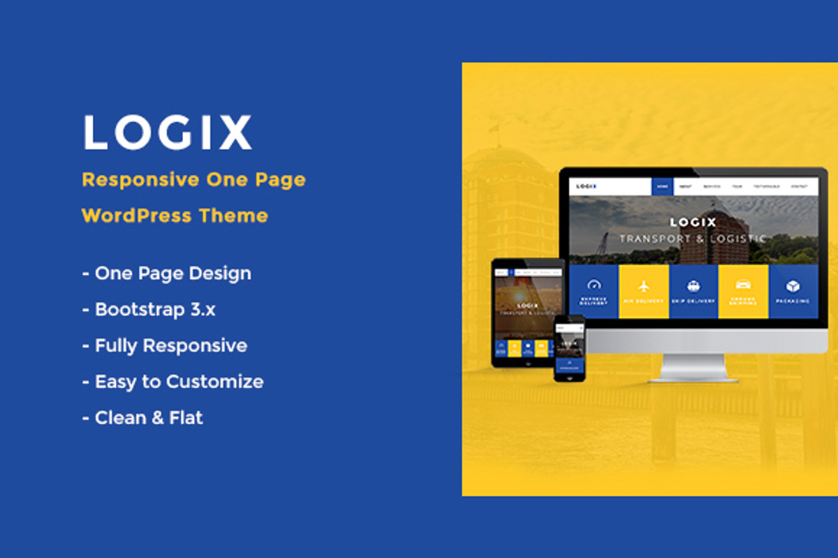 LOGIX - One Page WordPress Theme, a WordPress Template by Riccardo Borchi