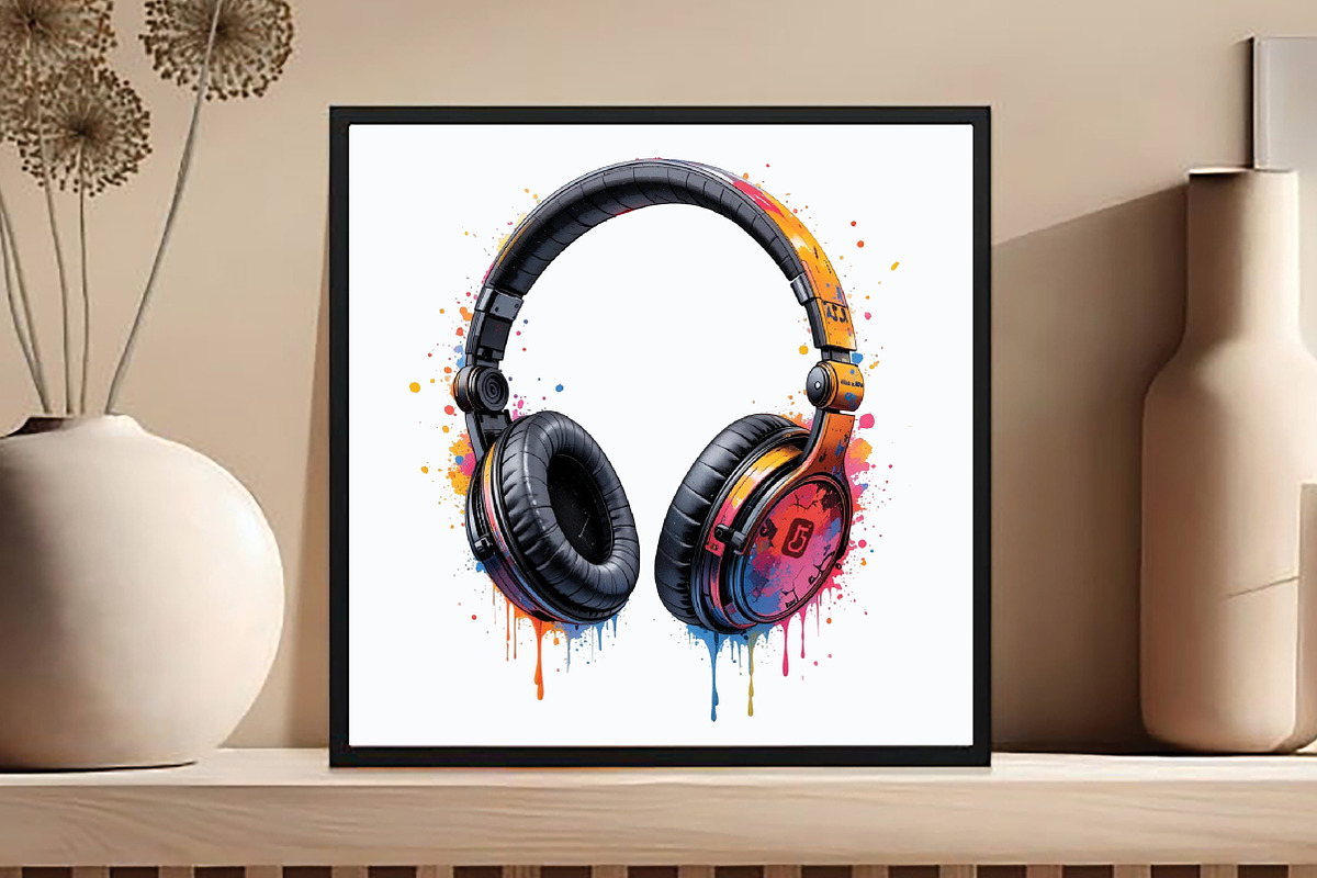 Vibrant Headphones Clipart, an Illustration by DreamCafeArt (Photo 3 of 7)