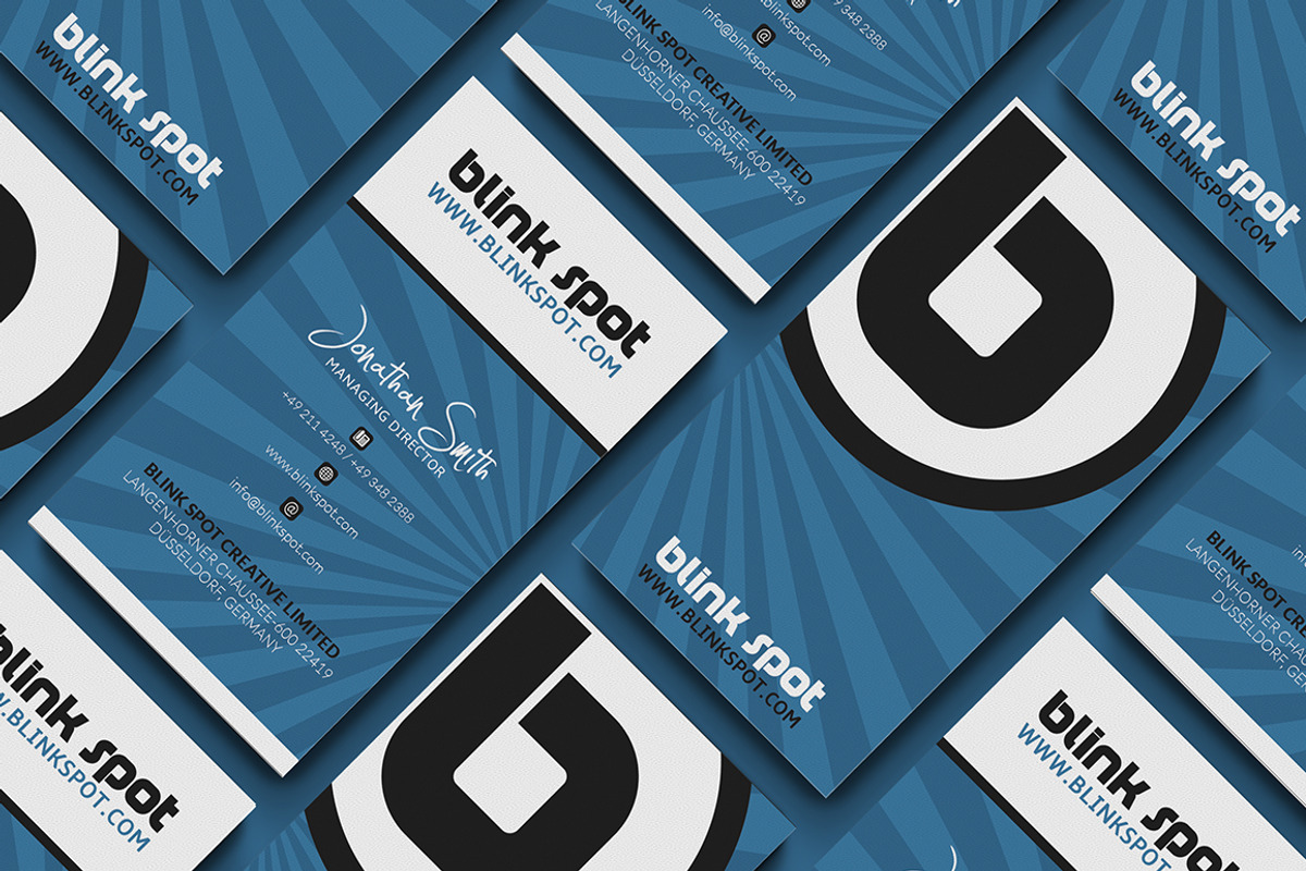 Modern Blue Business Card, a Business Card Template by Marvel (Photo 3 of 6)