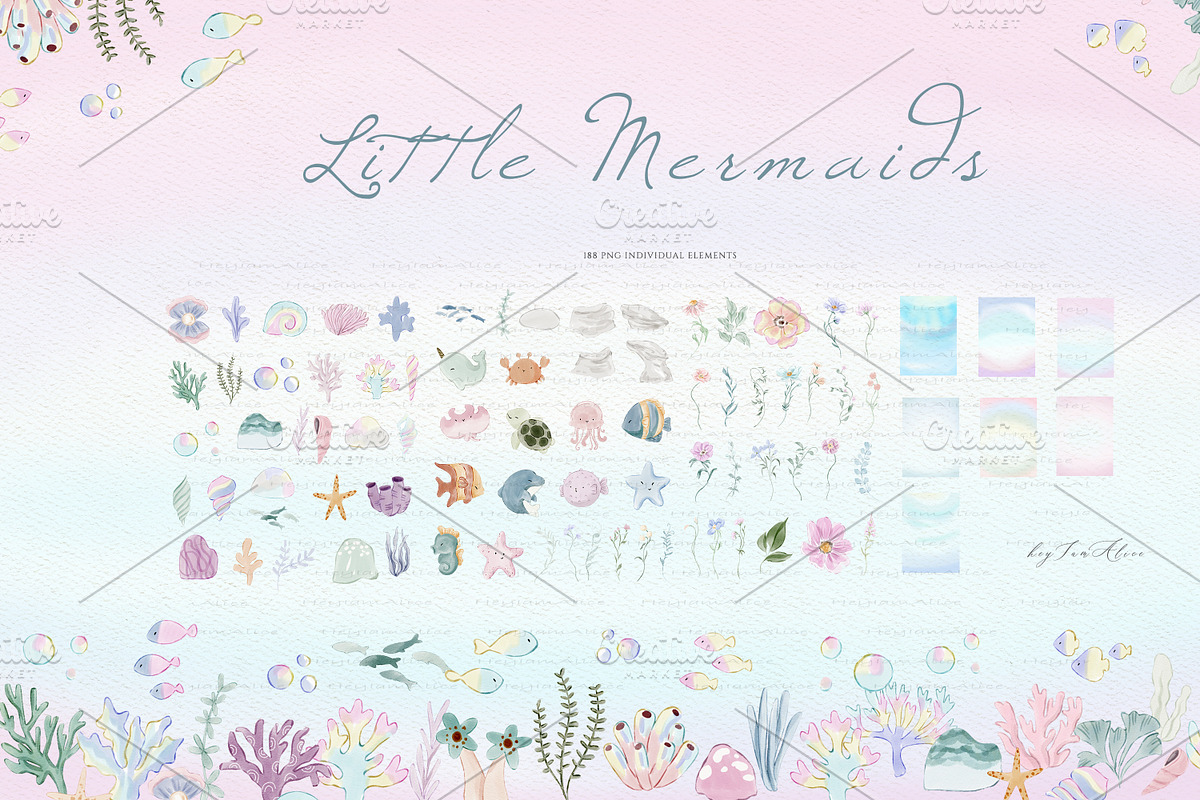 Little Mermaids, a Person Illustration by heyiamalice (Photo 7 of 12)