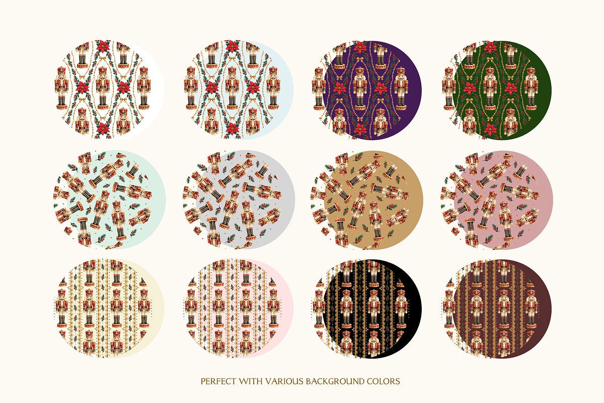 Vintage Christmas Painted Patterns 2, a Pattern Graphic by Euonia Meraki (Photo 3 of 6)
