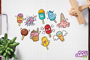 Cute Ice Creams Expression cartoon, a Food Illustration by Jocularity Art (Thumbnail 2 of 3)