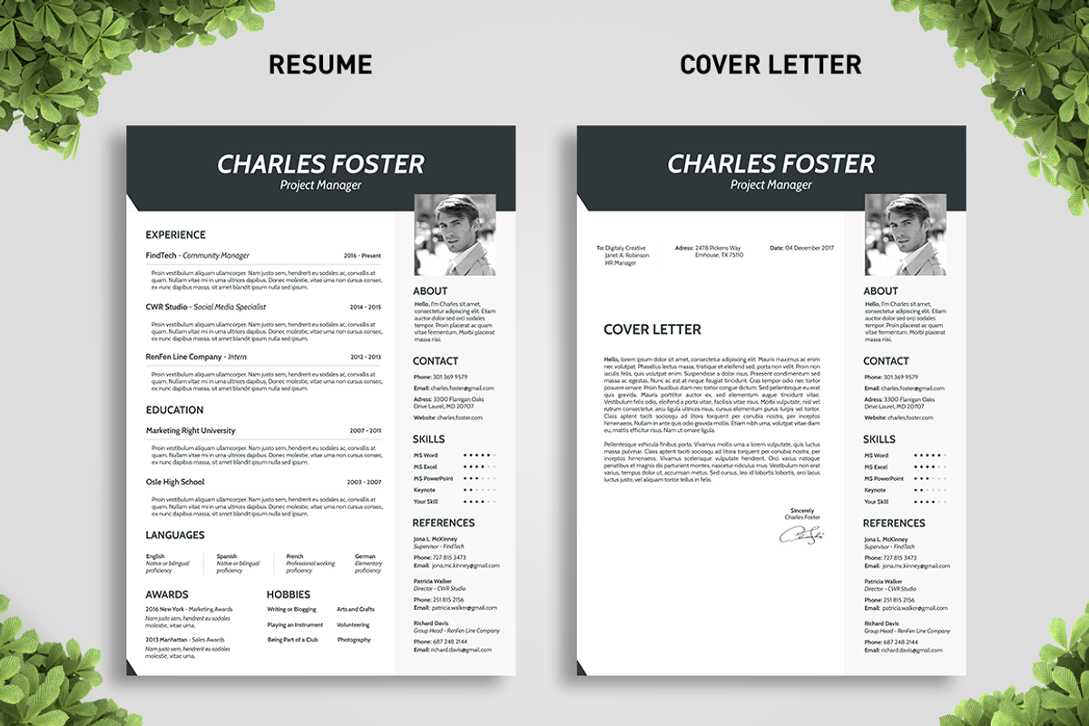 Sharply Resume Template, a Resume Template by Big Zone Studio (Photo 2 of 4)