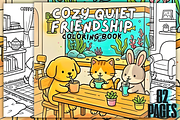 Cozy Quiet Friendship Coloring Book, an Animal Illustration by Design Station (Thumbnail 1 of 3)