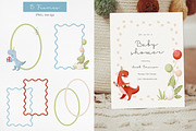 Dino party. Watercolor collection, an Animal Illustration by AfonshinaArt (Thumbnail 7 of 13)