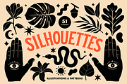 Silhouette Set - Linocut Blockprint, a Decorative Illustration by Rough Edges Supply Co. (Thumbnail 1 of 11)