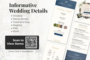 Navy Blue Wedding Website Invitation, a Landing Page Template by Everyday Perfection (Thumbnail 3 of 13)