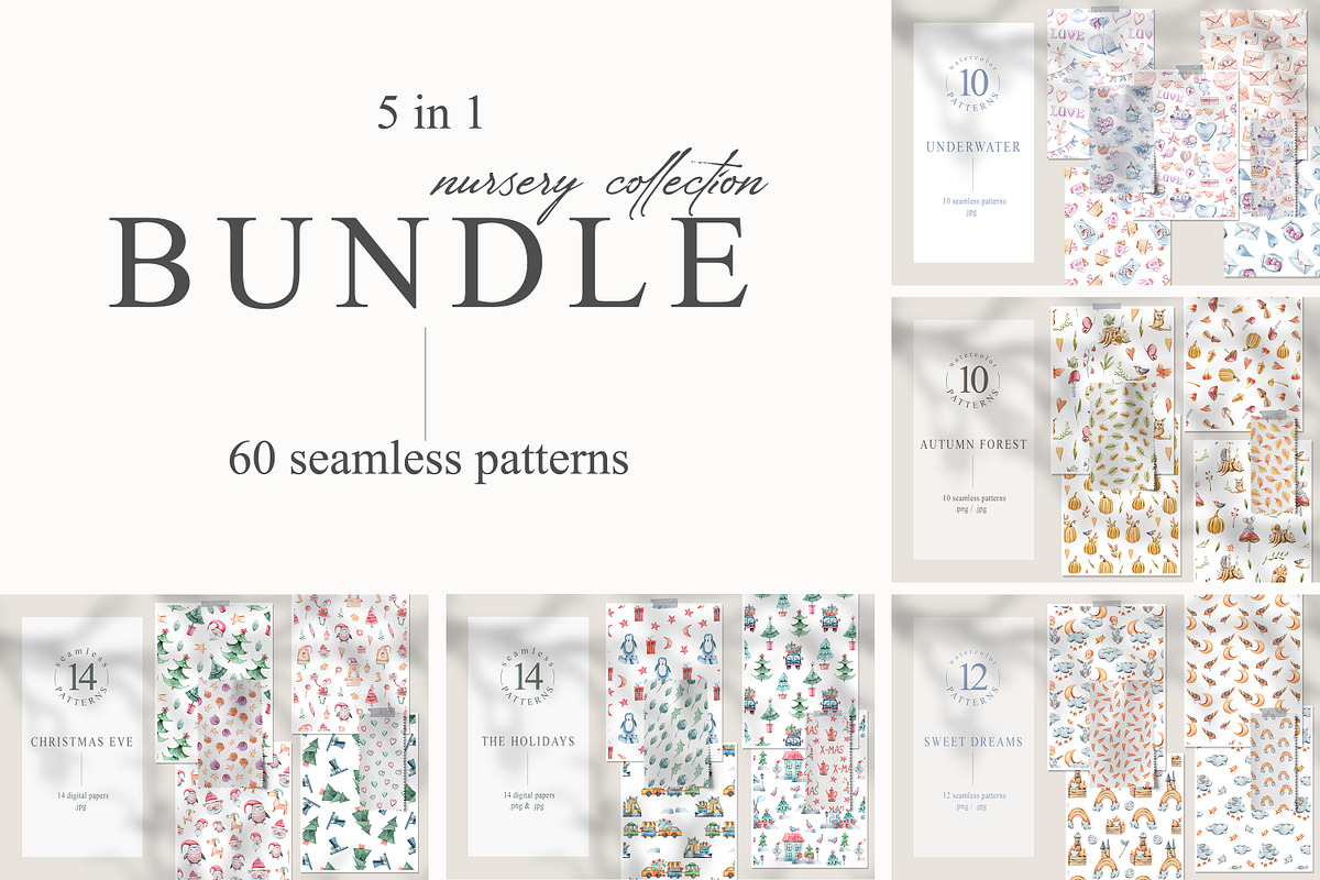 SALE!-70% OFF Nursery bundle, a Pattern Graphic by Tiana Geo (Photo 1 of 6)