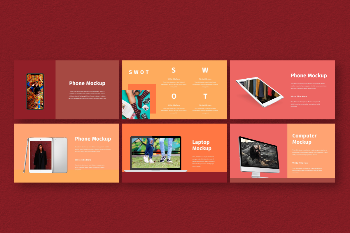 Hot Color Google Slide Template, a Presentation Template by Inkofert (Photo 7 of 12)