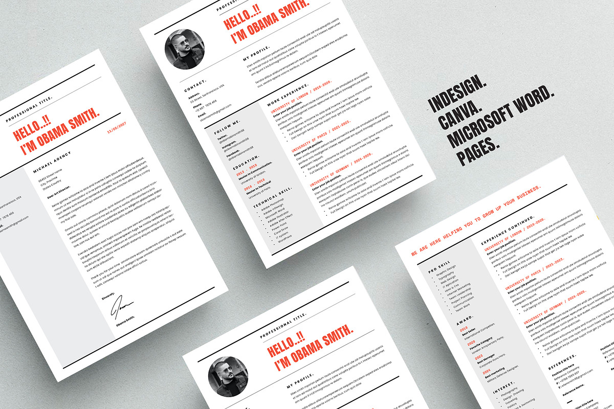 Resume / CV Template, a Resume Template by Occy Design (Photo 3 of 3)