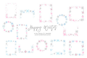 Snow Snowflakes Border