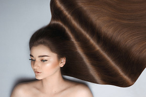 Young girl with long brown hair