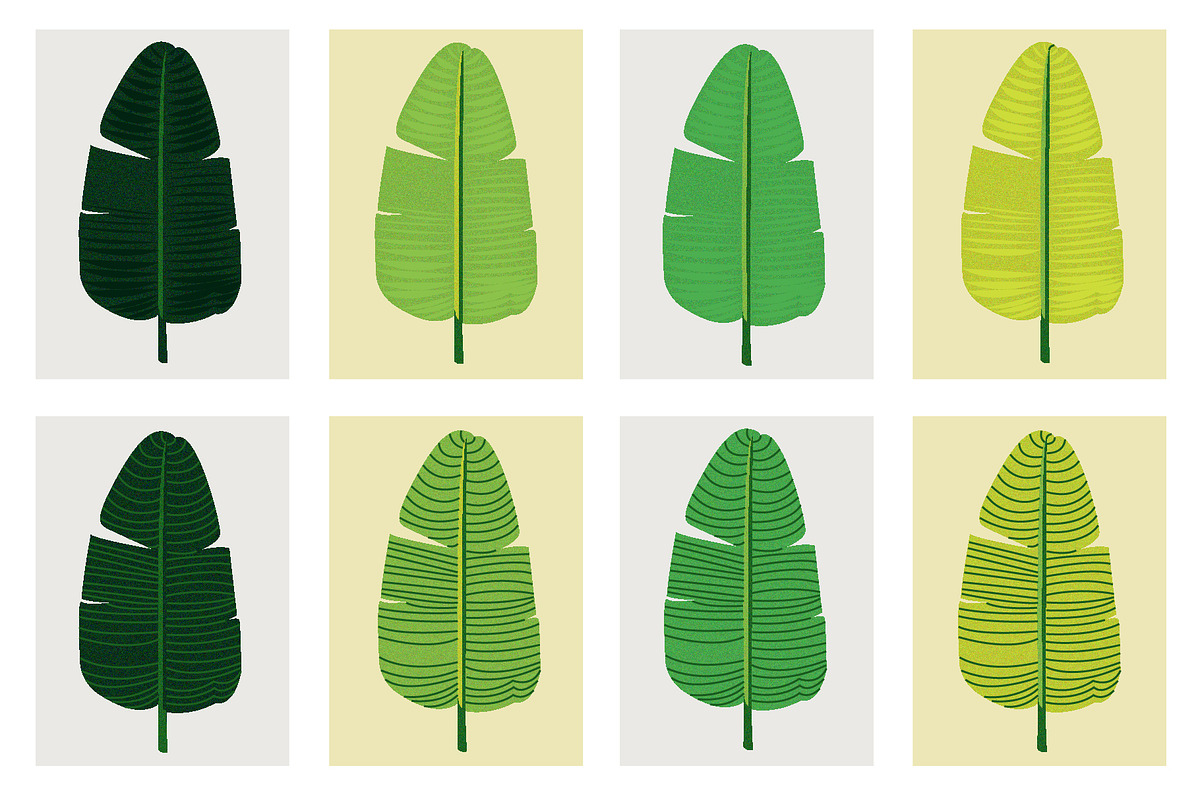 Tropical Banana Leaves Vector Patter, a Pattern Graphic by RedRiver Studio (Photo 5 of 6)