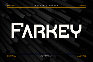 Farkey - Modern Techno Font