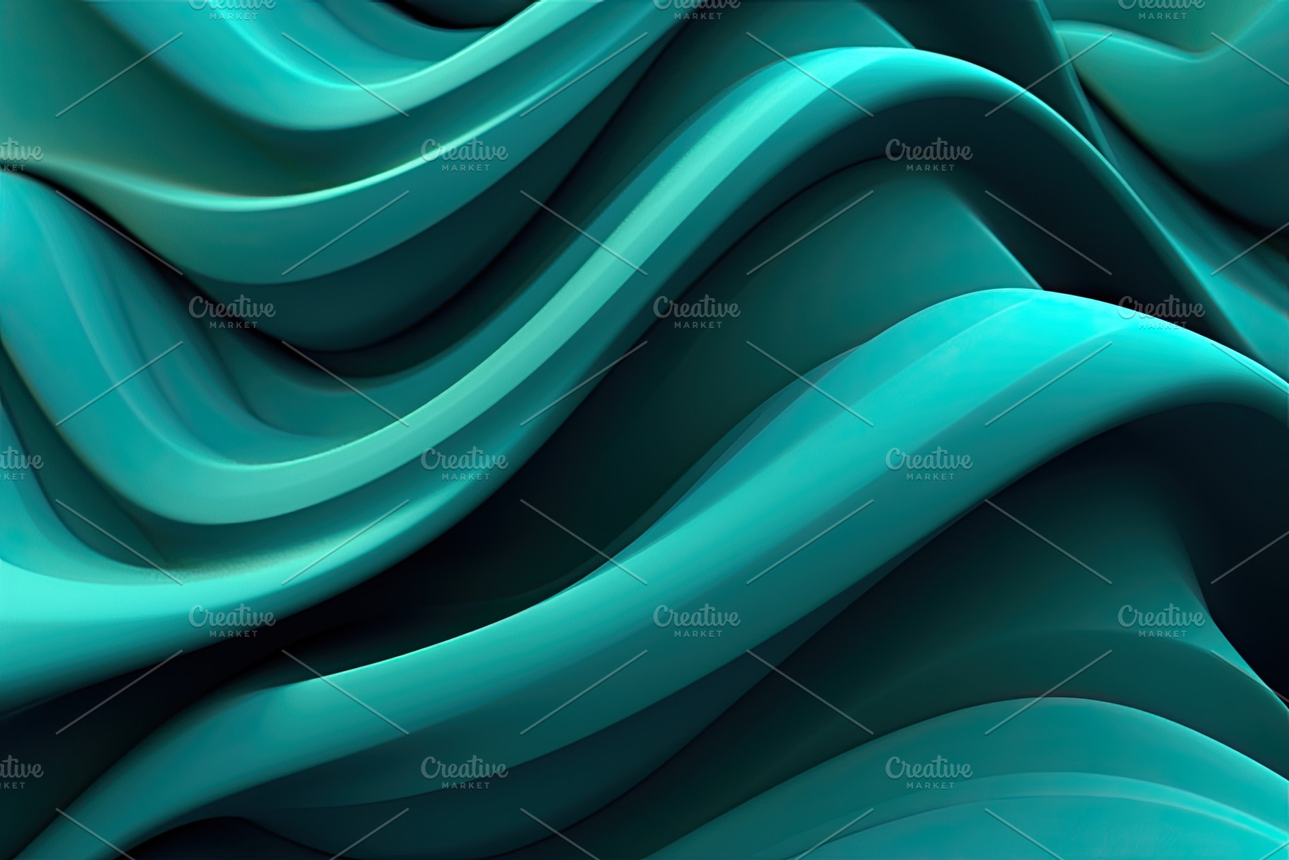 Teal 3D backdrop with seamless loops, organic patterns, dreamlike abstraction r, a Wallpaper Photo by José Manuel Gelpi