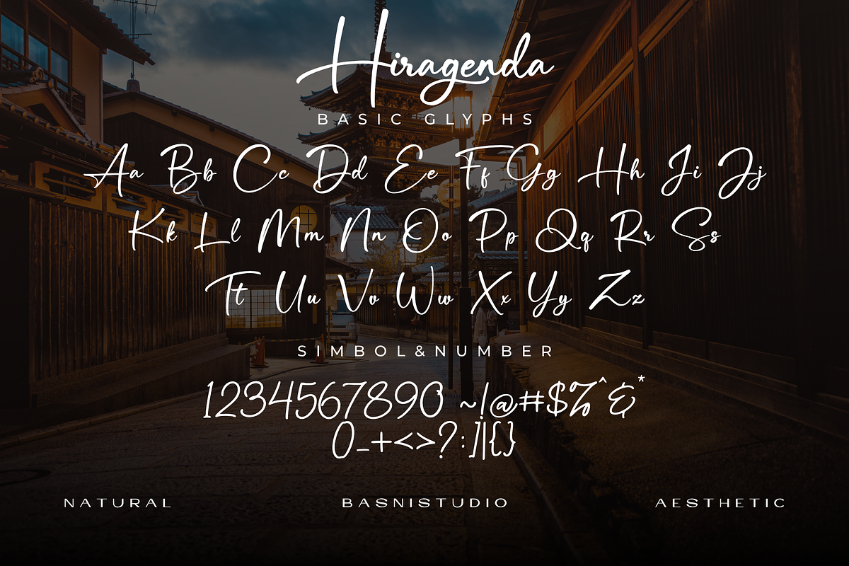 Hiragenda – Signature font, a Script Font by Basnistudio (Photo 13 of 15)