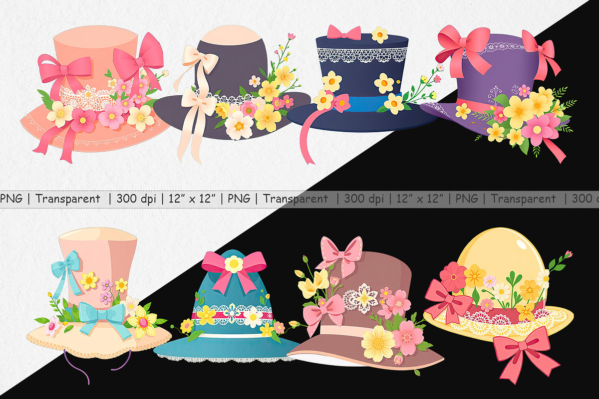 Easter Bonnet Clipart, a Graphic by Artnoy (Photo 2 of 5)
