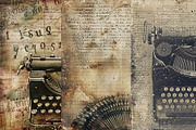 Grunge Letters Number Digital Papers, a Background Graphic by BonaDesigns (Thumbnail 3 of 5)