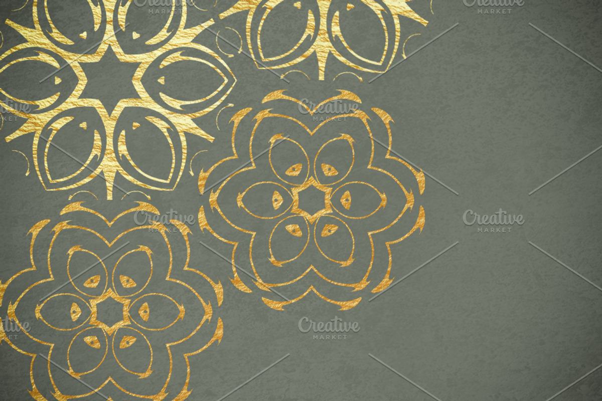 Golden Decorative Patterns, a Pattern Graphic by BazziBa♥ (Photo 5 of 7)