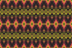 Colorful Aztec Tribal Pattern