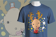 Cute Surreal Reindeer, an Illustration by Dikdoots (Thumbnail 2 of 3)