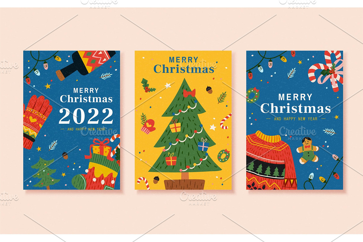 Merry Christmas card collection, a Card Template by TotallypicRF