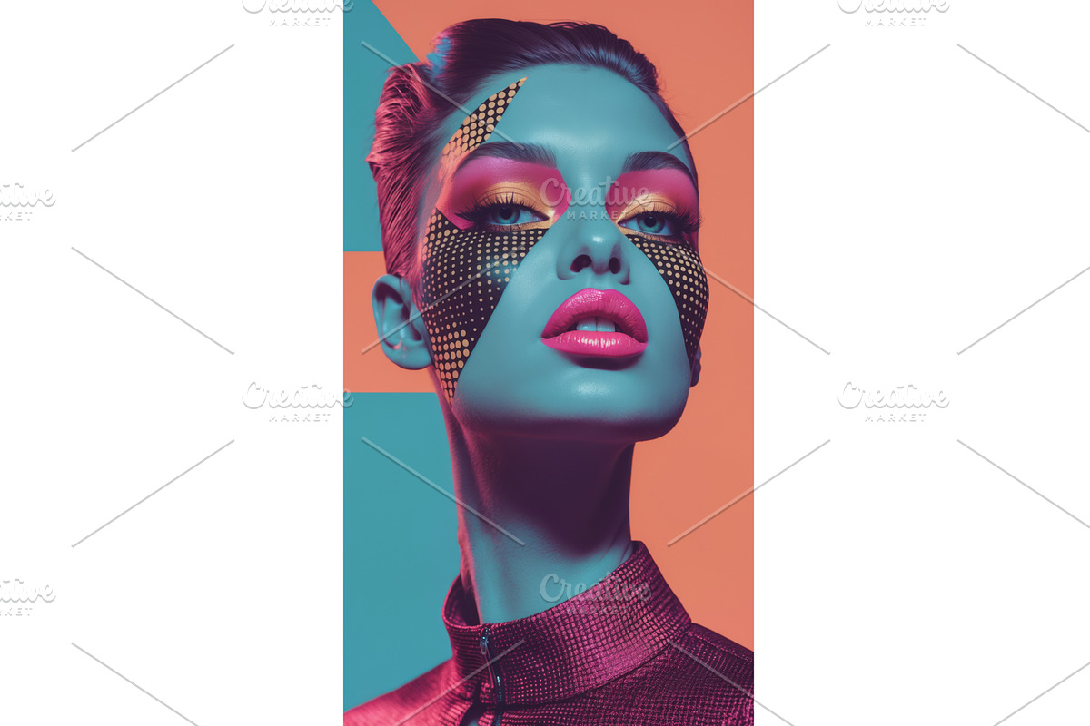 Futuristic portrait of a woman with, an Illustration by tilialucida