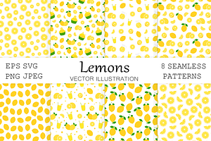 Lemon pattern. Lemon background