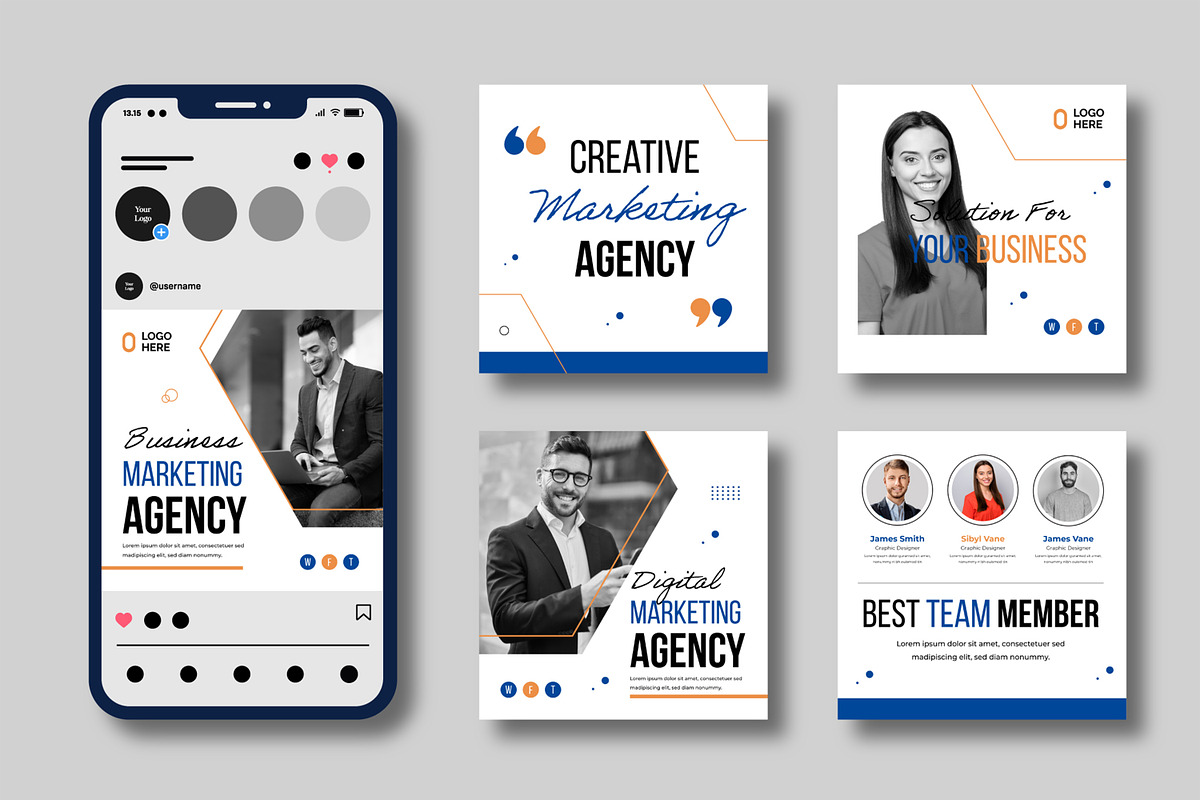 Digital Marketing Social Media Post, a Social Media Template by MightyDesign (Photo 2 of 8)