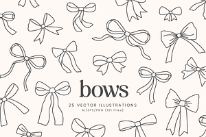Bows Vector Illustrations